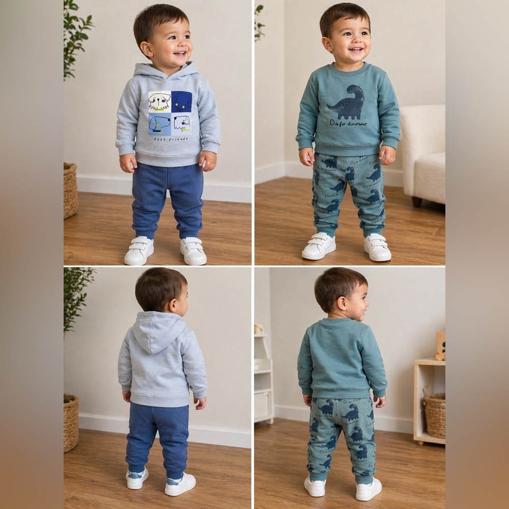 2 Baby Boy Outfit Sets Bundle - size 9-12 months 🦕🐶